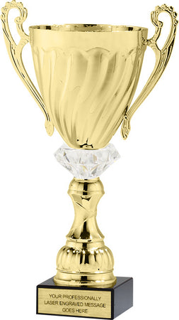 Diamond Riser Twist Gold Metal Cup- 11.5 inch [CMPDR61-11]