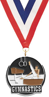 Gymnastics Enameled Medal - Male [M2EP-GM-S]