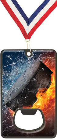 Bottle Opener with Magnetic Back- Hockey [MCAROP-HK-1011]