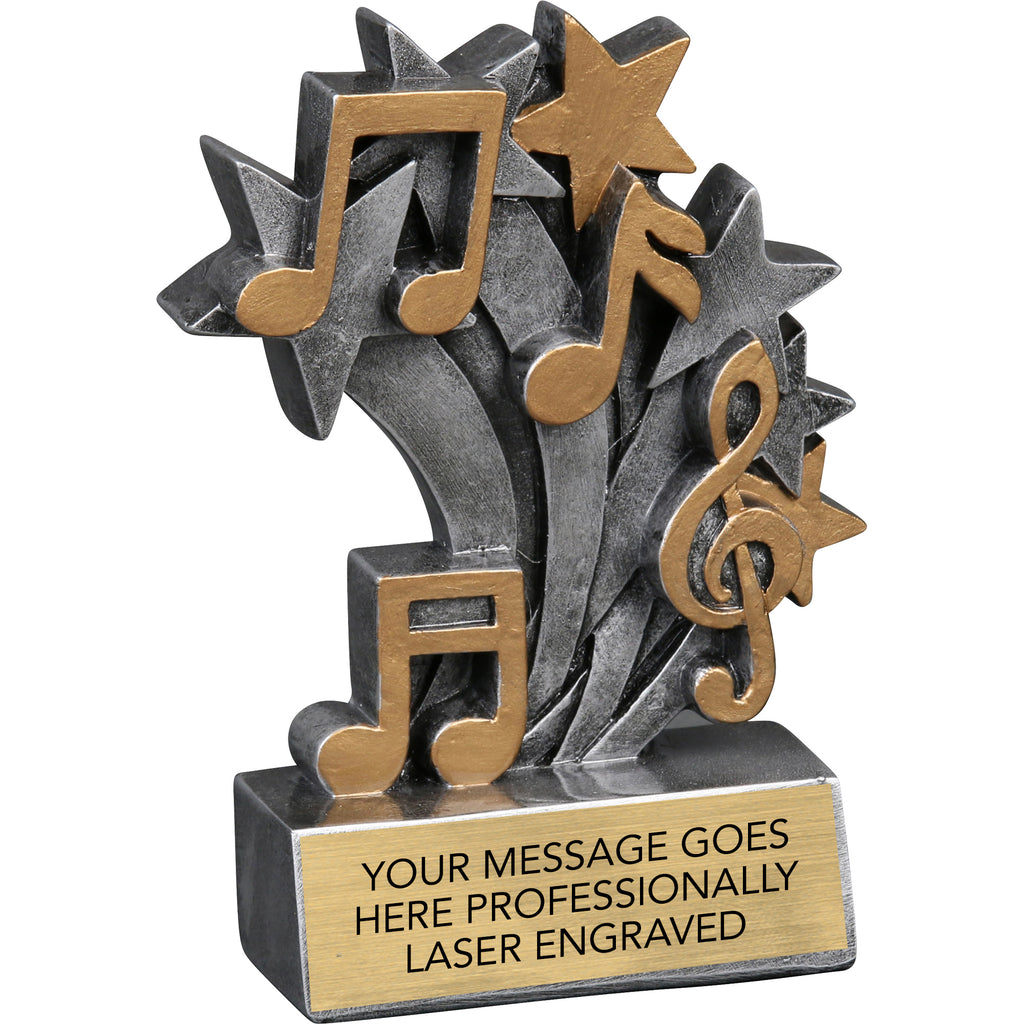 Music Star Blast Resin Trophy - 4.75" [RP572H4-MC]