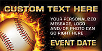 Baseball 4 x 8 Vinyl Banner- Flames [VB-BS-FLM-48]