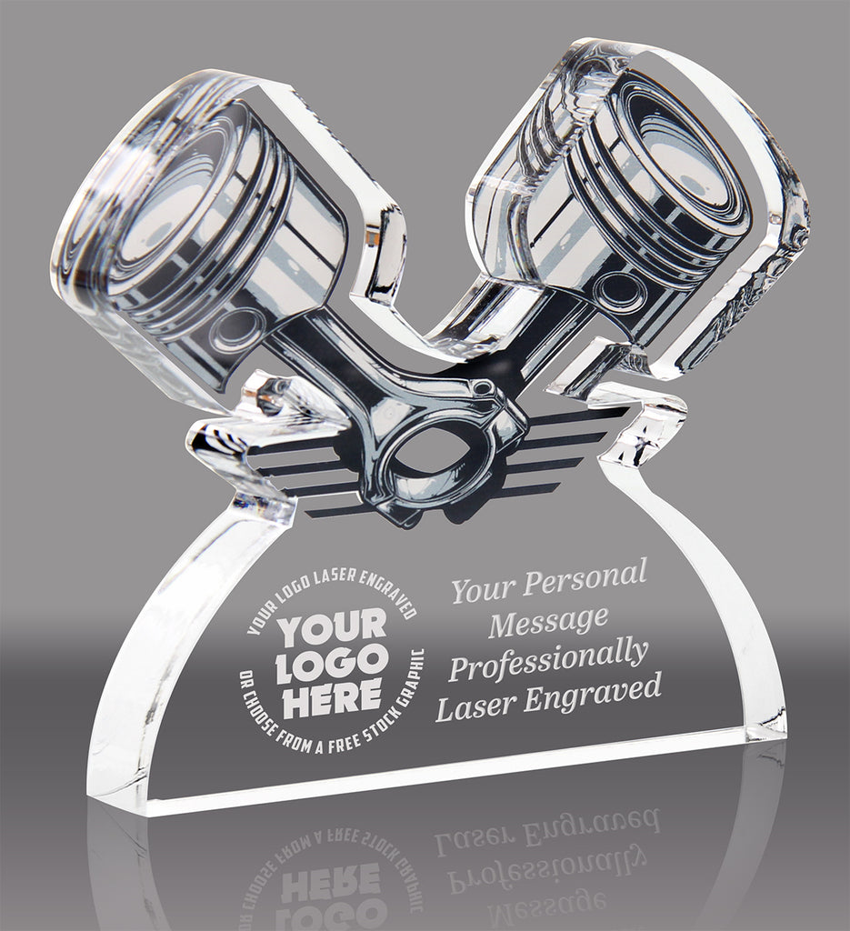 Double Piston Acrylic Award- 6 inch [ADBPST-66-Q]