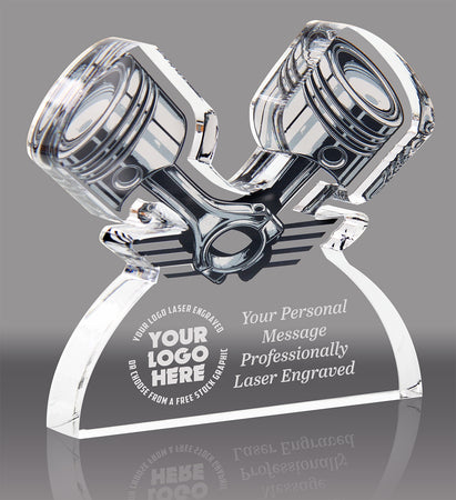 Double Piston Acrylic Award- 6 inch [ADBPST-66-Q]