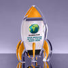 Orange Full Color Rocket Acrylic Award - 5 inch [AFCRKT-ORG-5-Q]