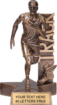 Track Billboard - 8.5" Resin Trophy - Male [RMB8-TKM]