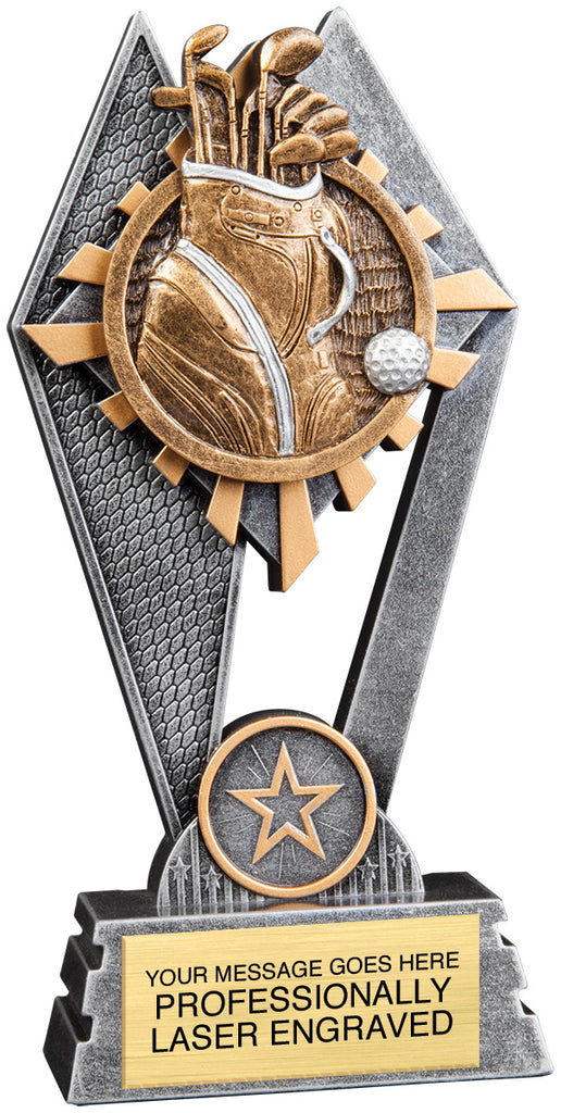 Golf Sun Ray Trophy - 7 inch [RJSR-7-GL]