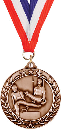 Gymnastics Male Dimensional Medal- Bronze [MSW2-GM-B]