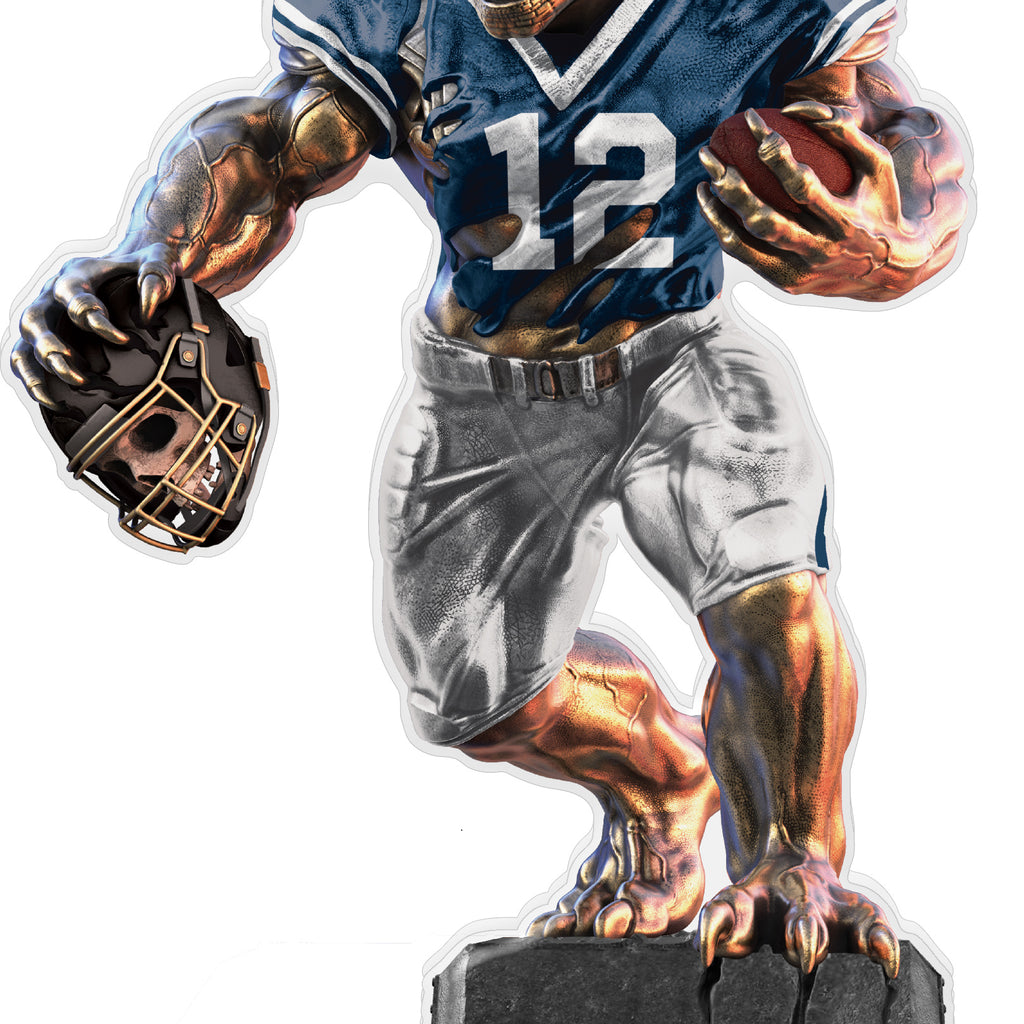 Beast Football Choose Your Number Acrylic Trophies - Navy