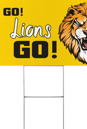 Lion Mascot Yard Sign - 24 x 18 inch [YS2418-MSCT-LION]