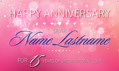 Anniversary Vinyl Banner- Bubbles [VB-ANVRY-BBS]