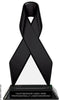 Black Ribbon Colorix-T Acrylic Trophy - 8 inch [TACR8-RBN-BLK-Q]