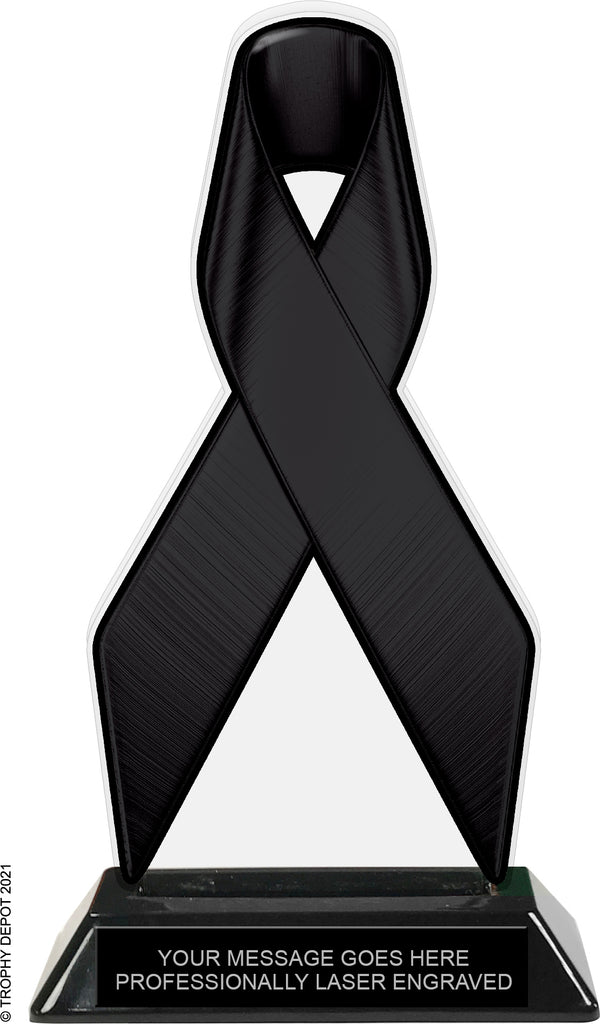 Black Ribbon Colorix-T Acrylic Trophy - 8 inch [TACR8-RBN-BLK-Q]