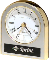 Gold, Silver and Black Plastic Clock [TDC93]