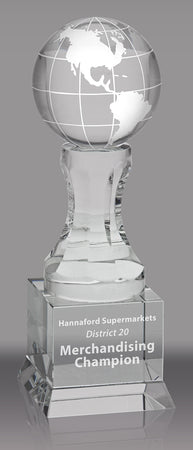 Crystal Pedestal Globe Award [C158GLB]