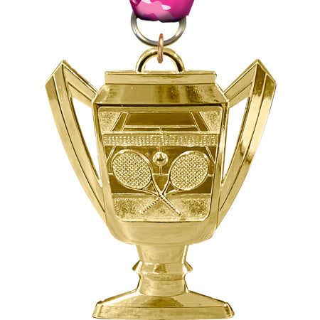 Tennis Bright Gold Trophy Cup Medal [MTM27-TN]