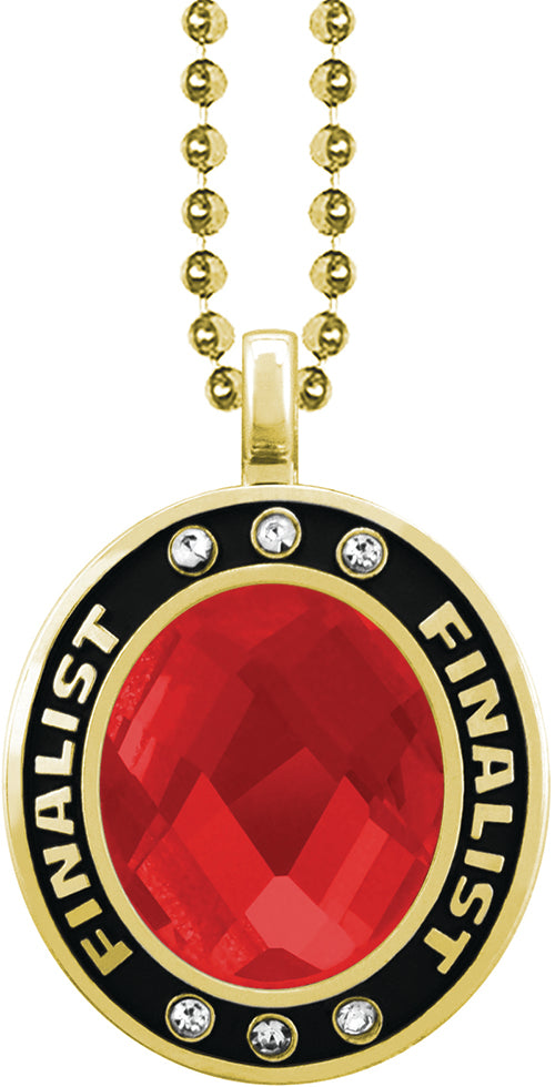 Ruby Gem Gold Finalist Charm [CSOV-FNL-STN-RED-G]