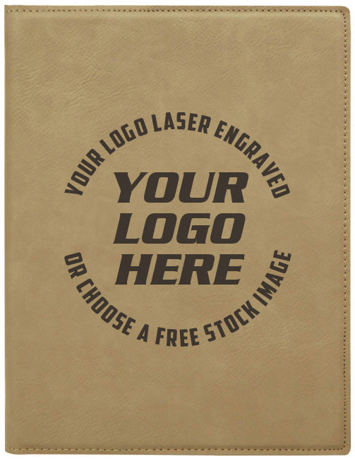 Light Brown Mini Leatherette Portfolio [MPJ79-212]