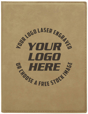 Light Brown Mini Leatherette Portfolio [MPJ79-212]
