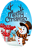 Christmas - Snowman Oval Insert [OV-4227]