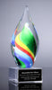 Rainbow Colored Twist Art Glass Award - 9