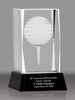 Crystal Optical Ball & Tee Golf Award- 4 inch [CRGSF]
