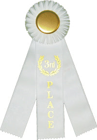 3rd Place Triple Streamer Rosette Ribbon [R10R3-3RD]