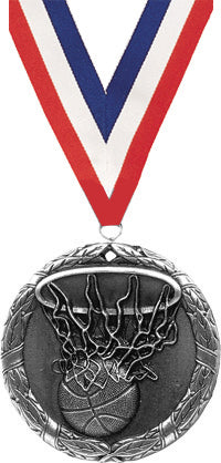 Basketball M2CX Medal- Silver [M2CX-BK-S]