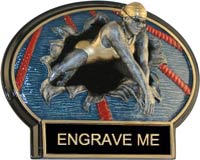 Swimming Female Burst Thru Oval [BT7-SWF]