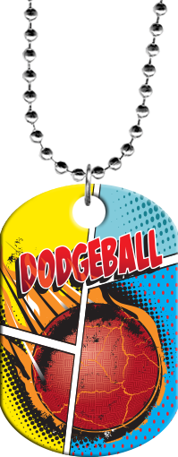 Dodgeball Monster Dog Tag [DTXL-DGBL]
