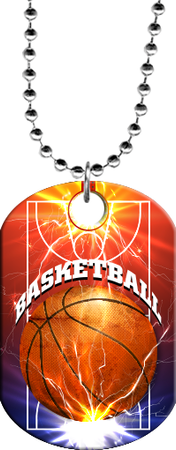 Basketball Lightning Monster Dog Tag [DTXL-BK-LGT]