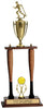 Two Baseball Bat Column Trophy - 27 inch [TBAT27-Bat-12in]
