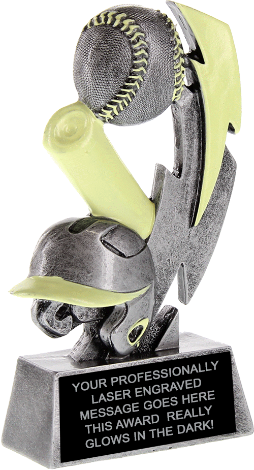 Baseball Glow Lightning 6" Resin Trophy [RCGLO-6-BS]