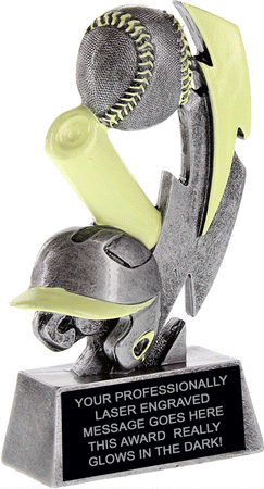Baseball Glow Lightning 6" Resin Trophy [RCGLO-6-BS]