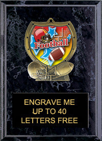 Football Sport Shield Plaque [PSHLD57-FB]