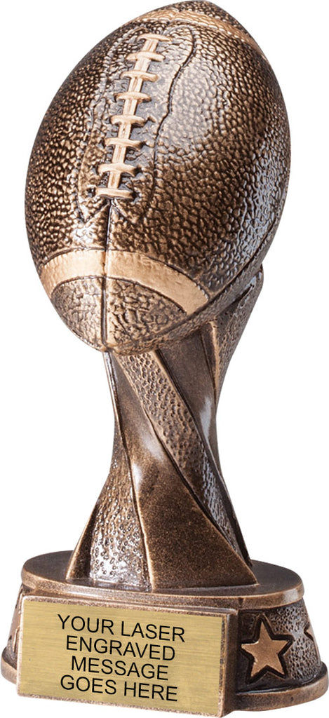 Spiral Football Resin Trophy -  6 inch [RFBSPRL-5]
