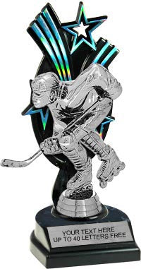 Triple Star Backdrop Trophy [T3S-BLK-BLU]