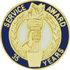 35 Years Service Award Enameled Round Pin [PCM-SRV-151RA]