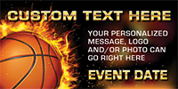Basketball 4 x 8 Vinyl Banner- Flames [VB-BK-FLM-48]