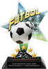 Futbol Shattered Star Colorix Acrylic Trophy- 7 inch [TACR7-STR-FUTBL-Q]