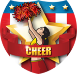 Cheer Stars & Stripes Shield Insert [SH-2568]
