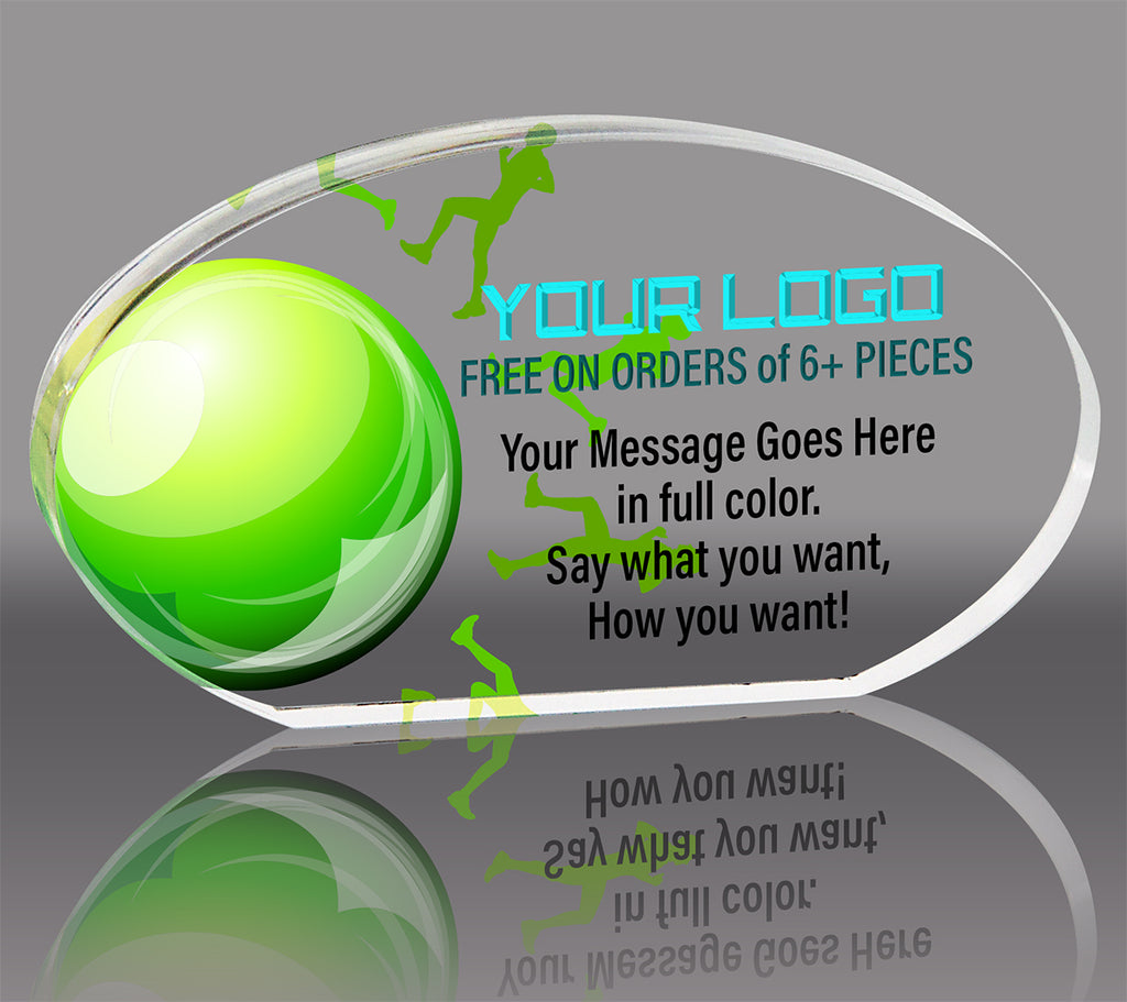 Acrylic Full Color Oval Award- 6.5 x 3.5 inch [AOVL-6-FC-Q]