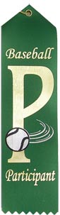 Baseball Particpant Event Ribbon [R8SER-BS-PART]
