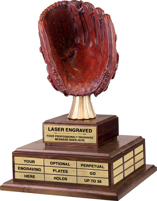 Baseball Glove Twin Tier Perpetual Trophy [TPP2L-PD-BSC]