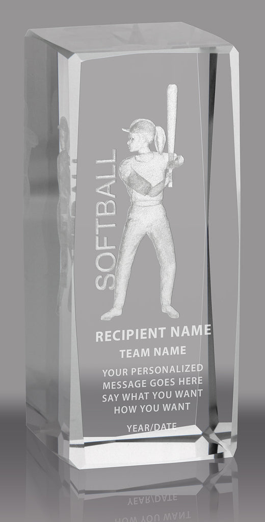 Softball 3D Laser Sport Crystal [CMSPRT-SB]