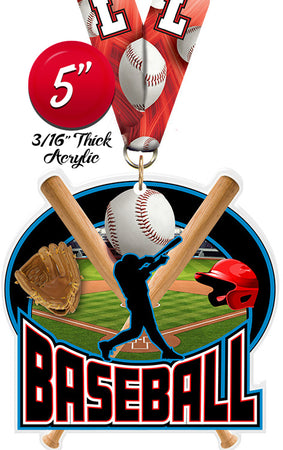 Baseball Colorix-M Acrylic Medal [MACR5-BS-Q]