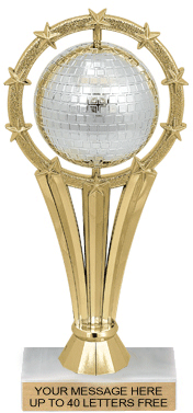 Spinning Mirror Ball Dance Trophy [TMB-DC]