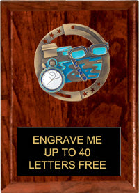 5"x7" Swimming Dimensional Color Plaque [PEM5-SW]