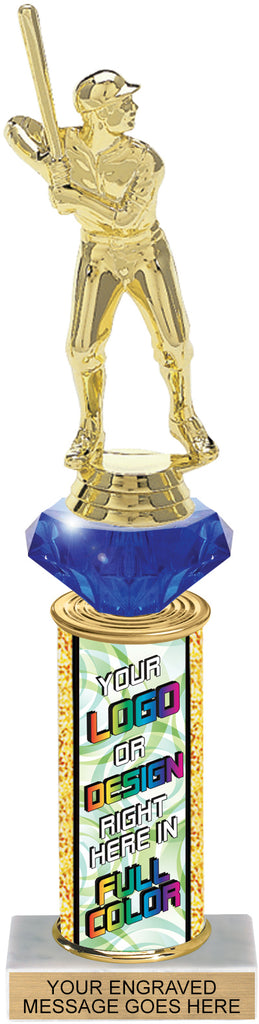 Diamond Riser Custom Column Trophy - 11 inch [TXDR11-Z]