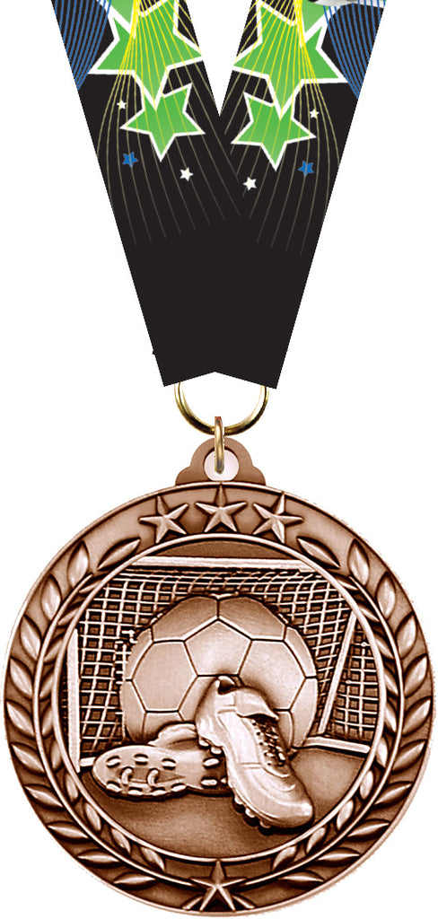 Soccer Dimensional Medal- Bronze [MSW2-SC-B]