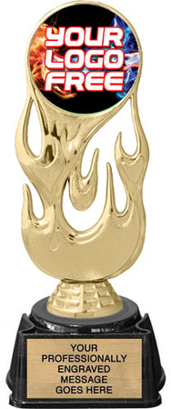Custom Flame Color Insert Trophy on Synthetic Regal Base [TXRGC52]